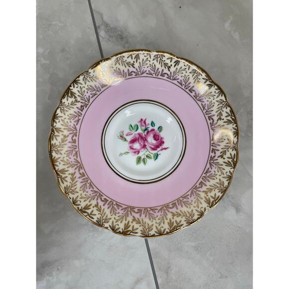 Pink Royal Stafford Teacup and Saucer, Antique Tea Cups Vintage Floral - Picture 2 of 13